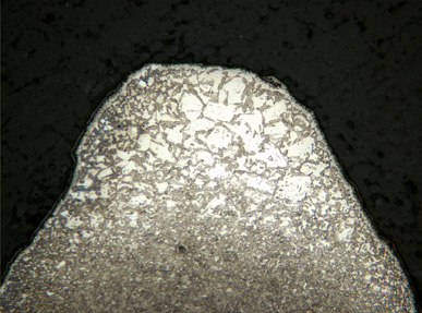 Gross decarburization in a steel fastener
