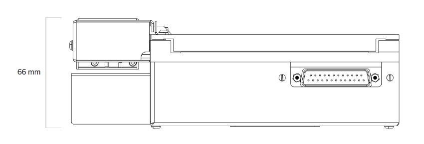 Prior H100A Motorized Stage side-view dimensions 產品尺寸對照圖