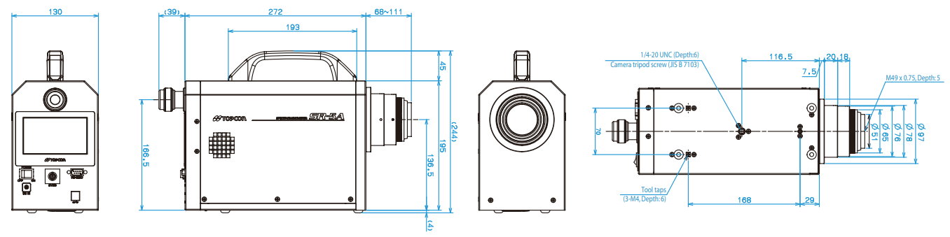 Dimensions of TOPCON SR-5AS